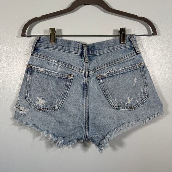 Agolde Parker Vintage Cut Off Denim Short Womens 24 Animate Light Wash - Picture 3 of 6